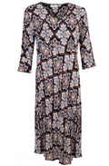 Nita Chestnut Medallion Pattern Dress
