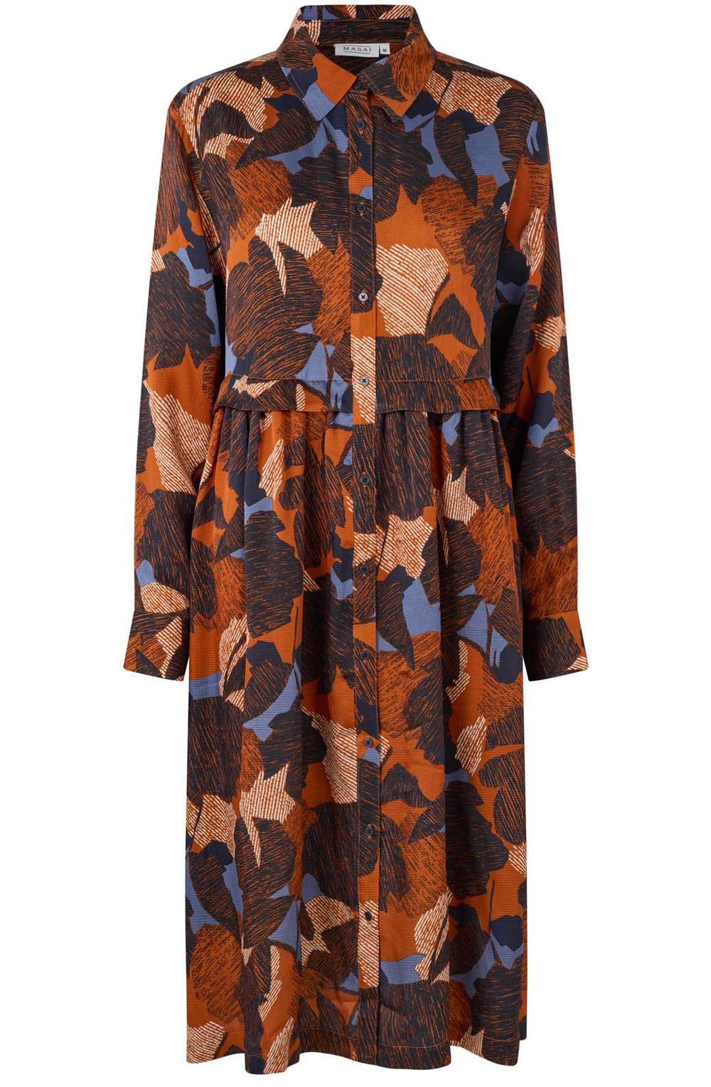 Nollira Autumnal Silk Touch Shirt Dress