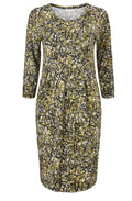 Noma Abstract Print Olive Oil Dress