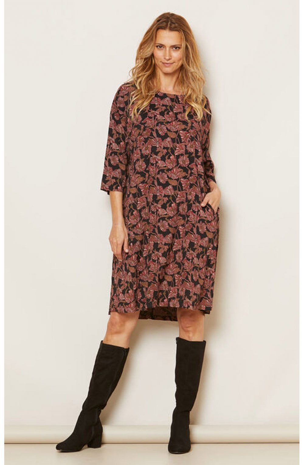 Norina Rouge Floral Dress