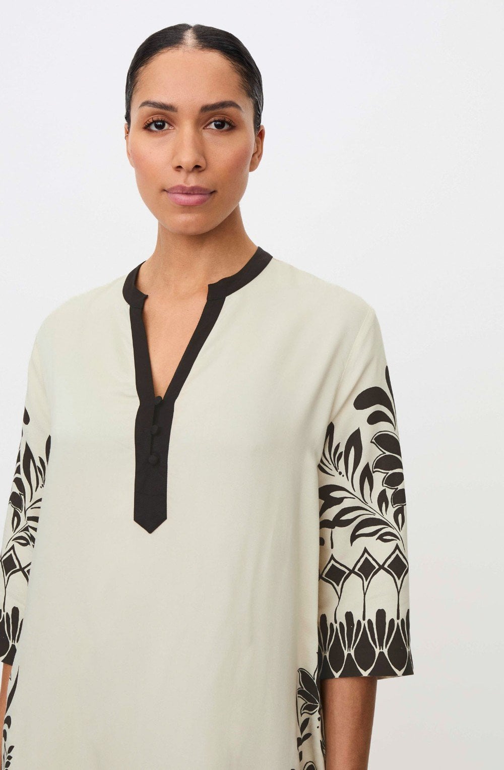 Novalitha Black Floral Oversized Loose Dress