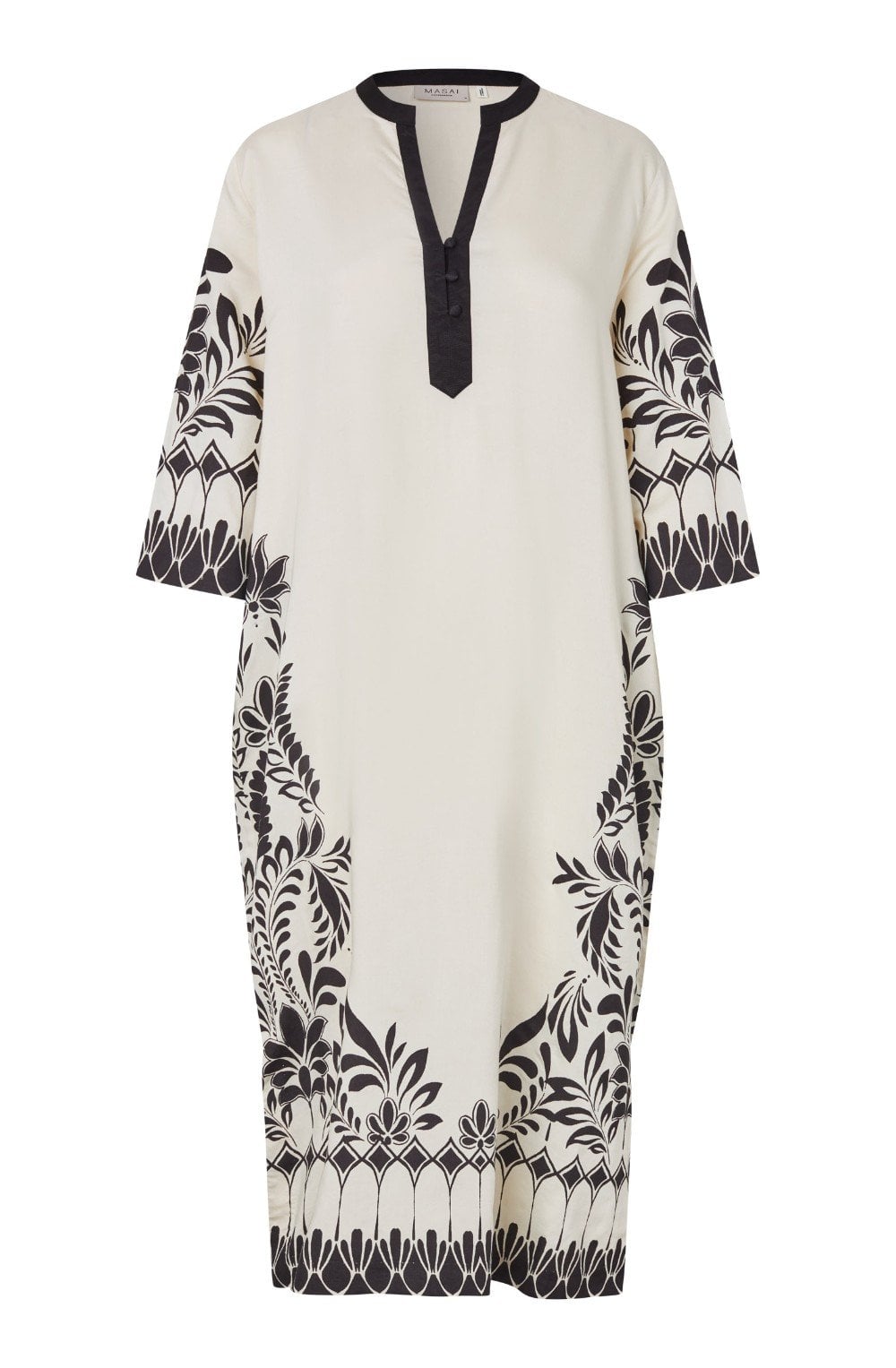 Novalitha Black Floral Oversized Loose Dress