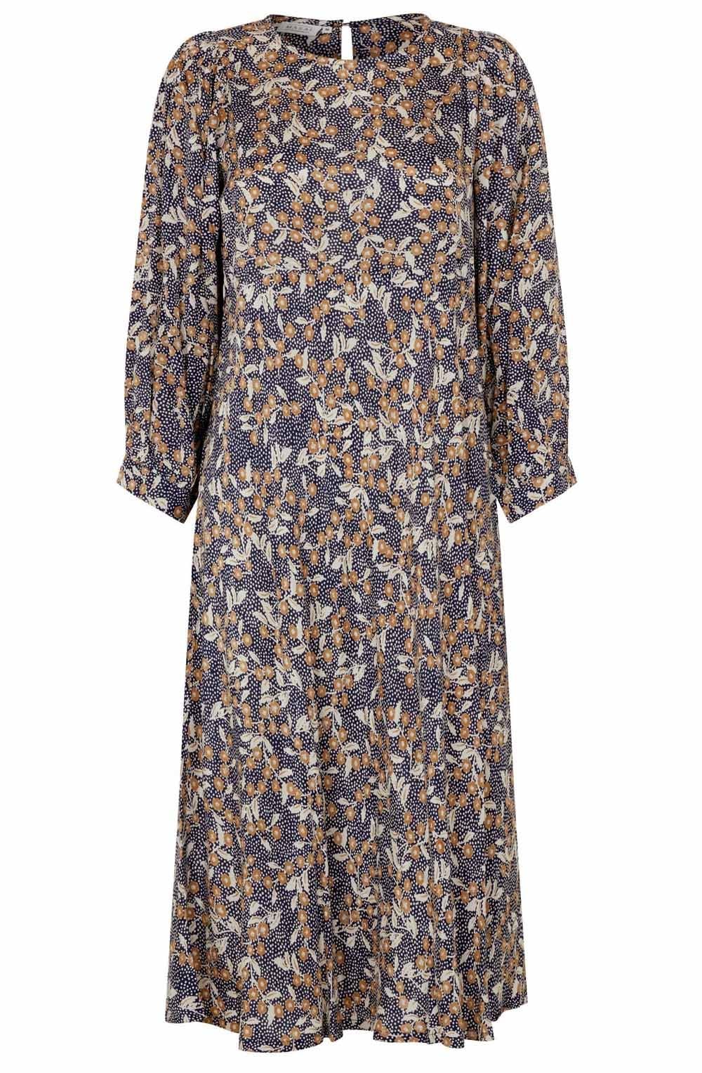 Nukai Maritime Blue Trumpet Flare Dress