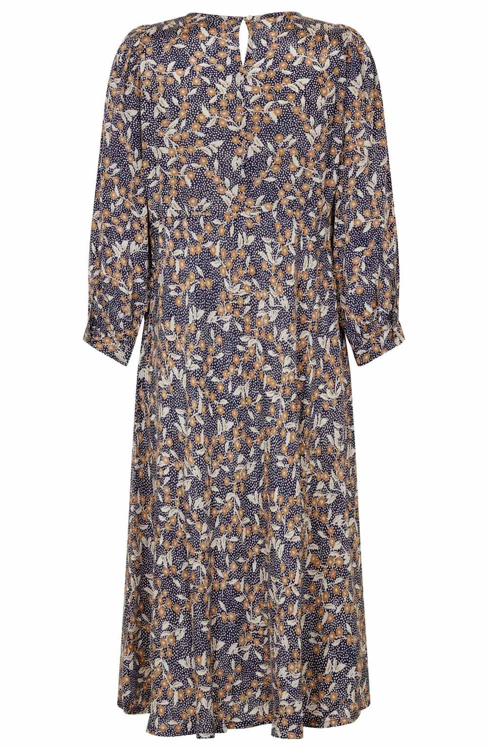 Nukai Maritime Blue Trumpet Flare Dress