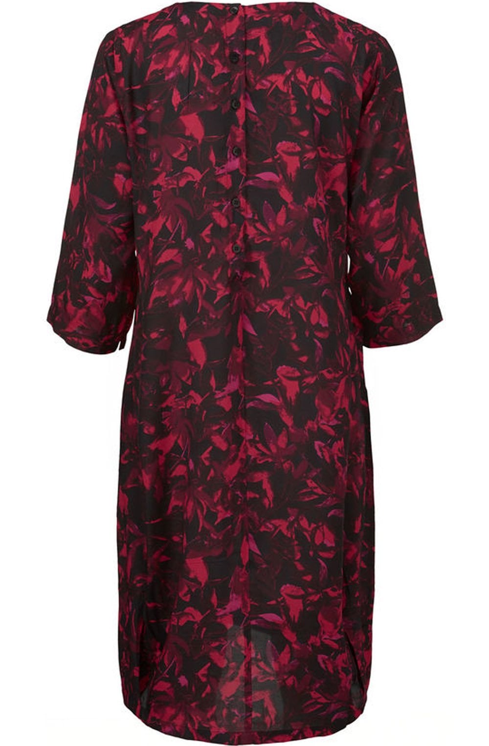 Nussa Black & Pink Patterned Dress