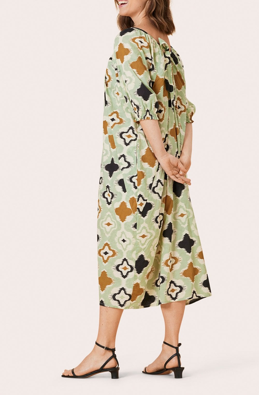 Nyana Sage Patterned Dress