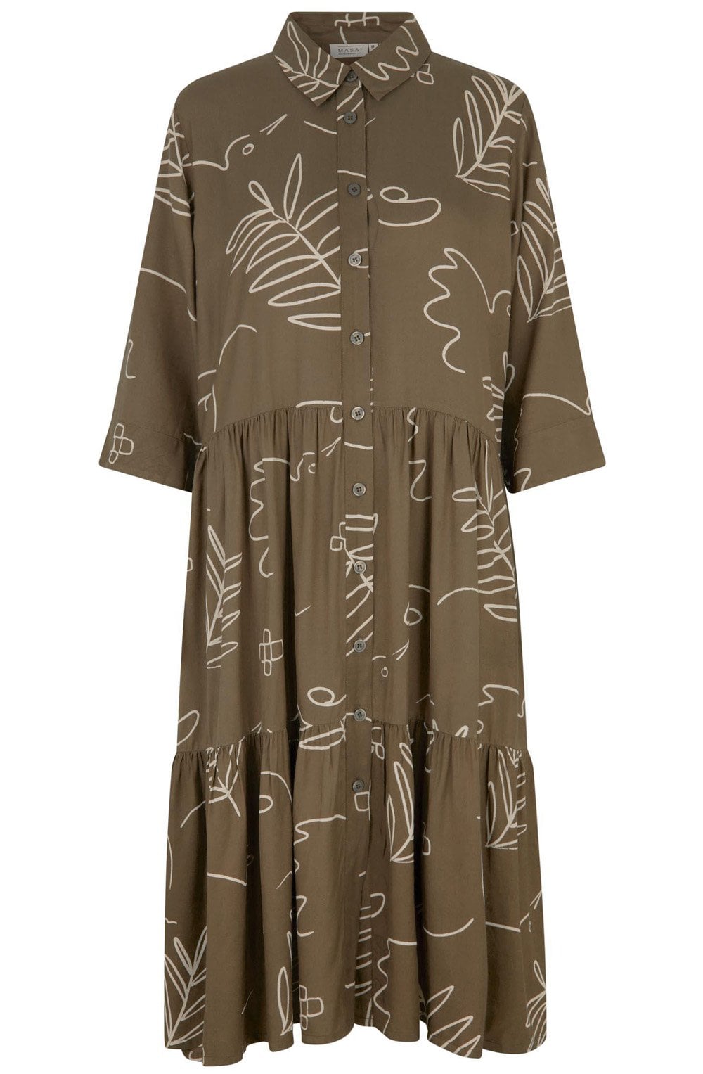 Nydilla Crocodile A Line Tiered Dress