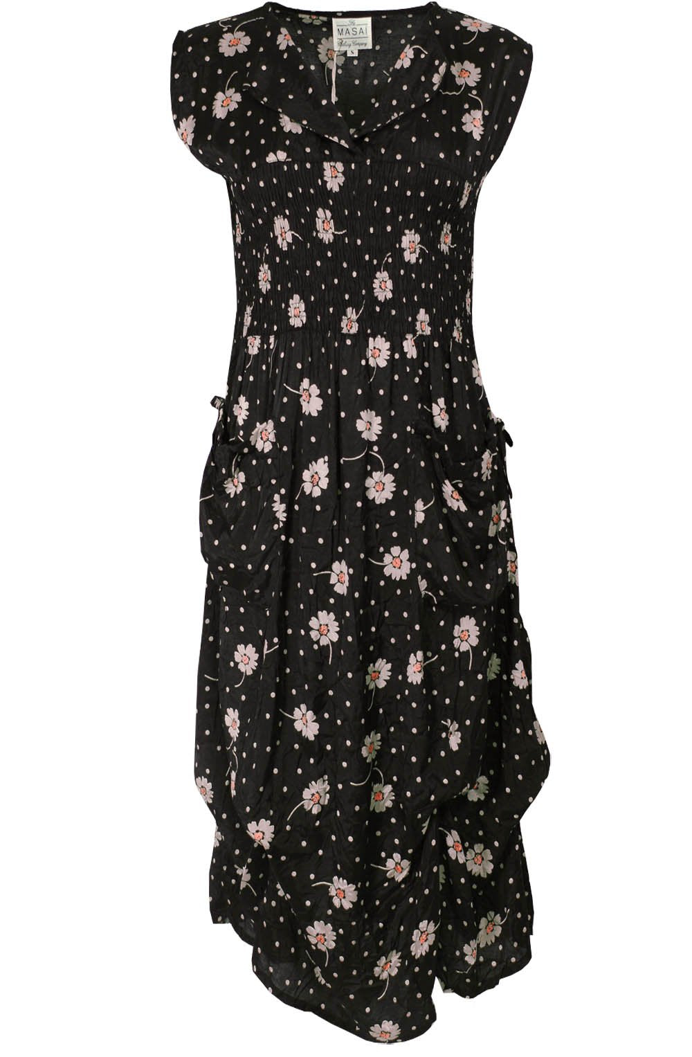 Ocean Floral Print Dress