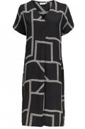 Odetto Black & White Dress