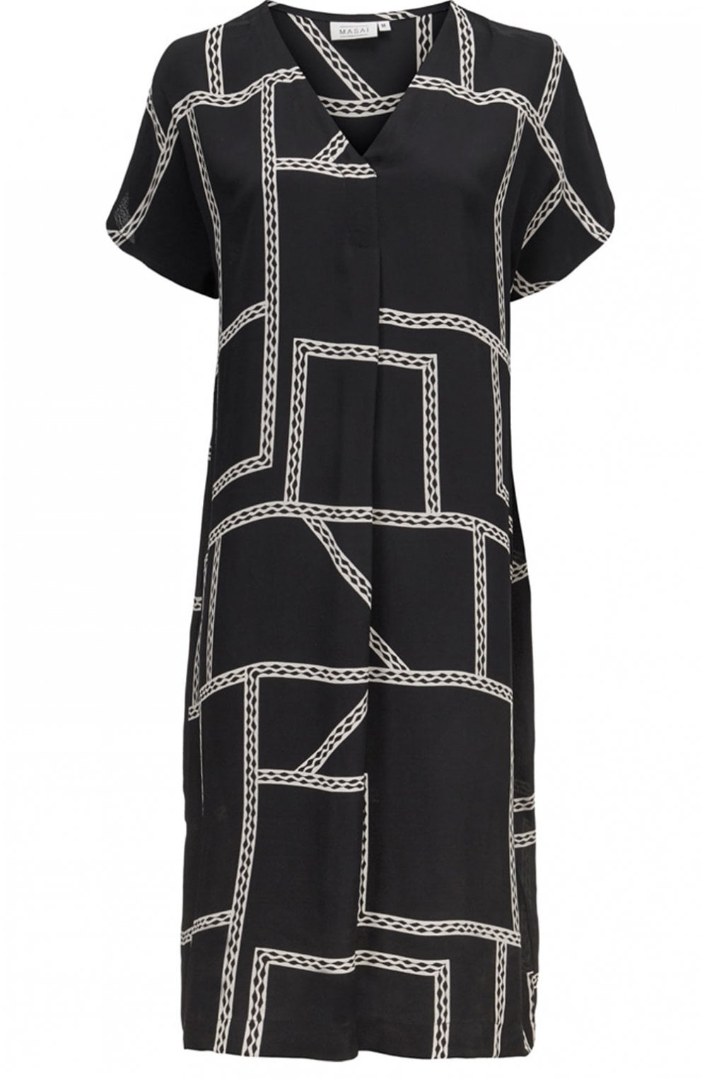 Odetto Black & White Dress