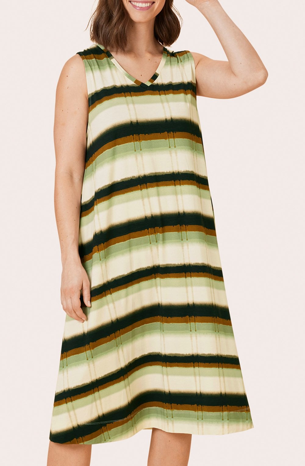 Ofina Striped Effect Dress