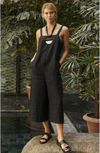 Olina Black Linen Jumpsuit