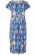 Olnia Nebulas Blue Graphic Print Jersey Dress