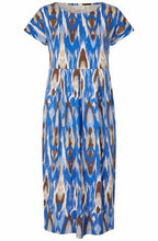 Olnia Nebulas Blue Graphic Print Jersey Dress