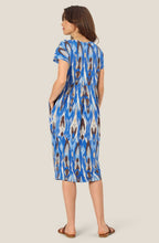 Olnia Nebulas Blue Graphic Print Jersey Dress