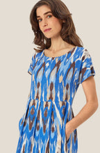 Olnia Nebulas Blue Graphic Print Jersey Dress