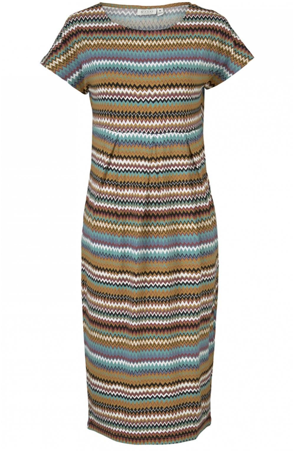 Olnia Zig Zag Print Jersey Dress