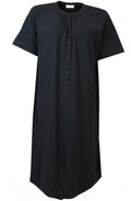 Onora Black Button Down Dress