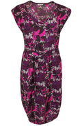 Orabel Burgundy Floral Dress