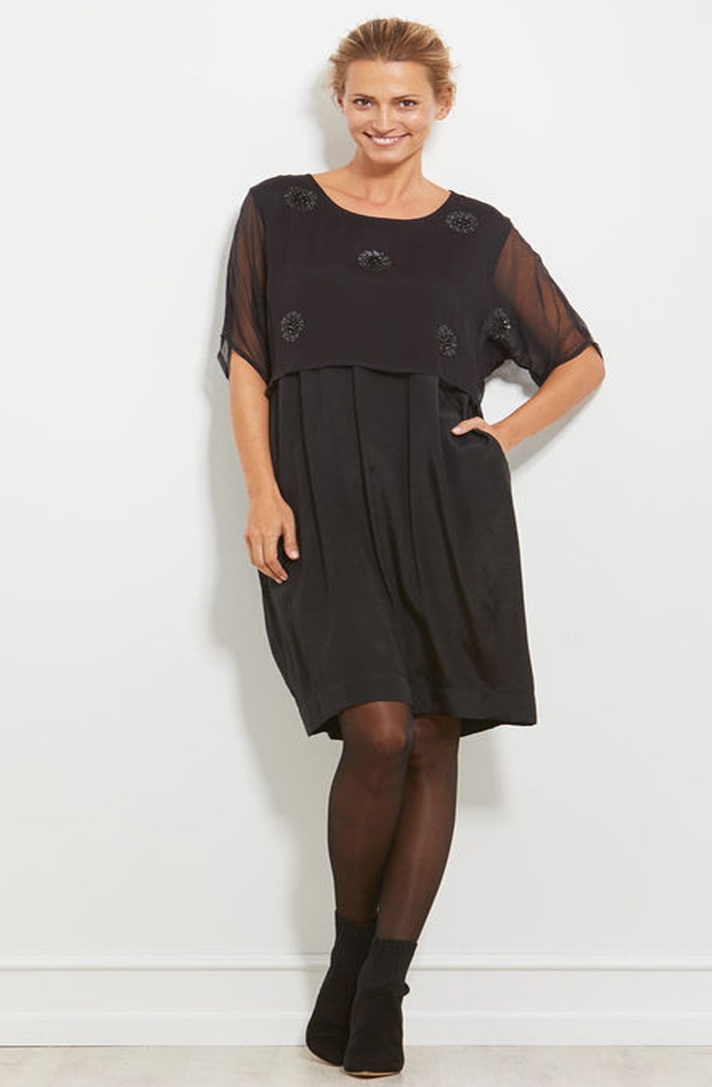 Ozia Chiffon Layered Dress