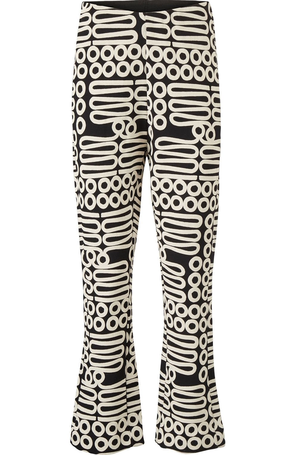 Paba Black Abstract Print Trouser