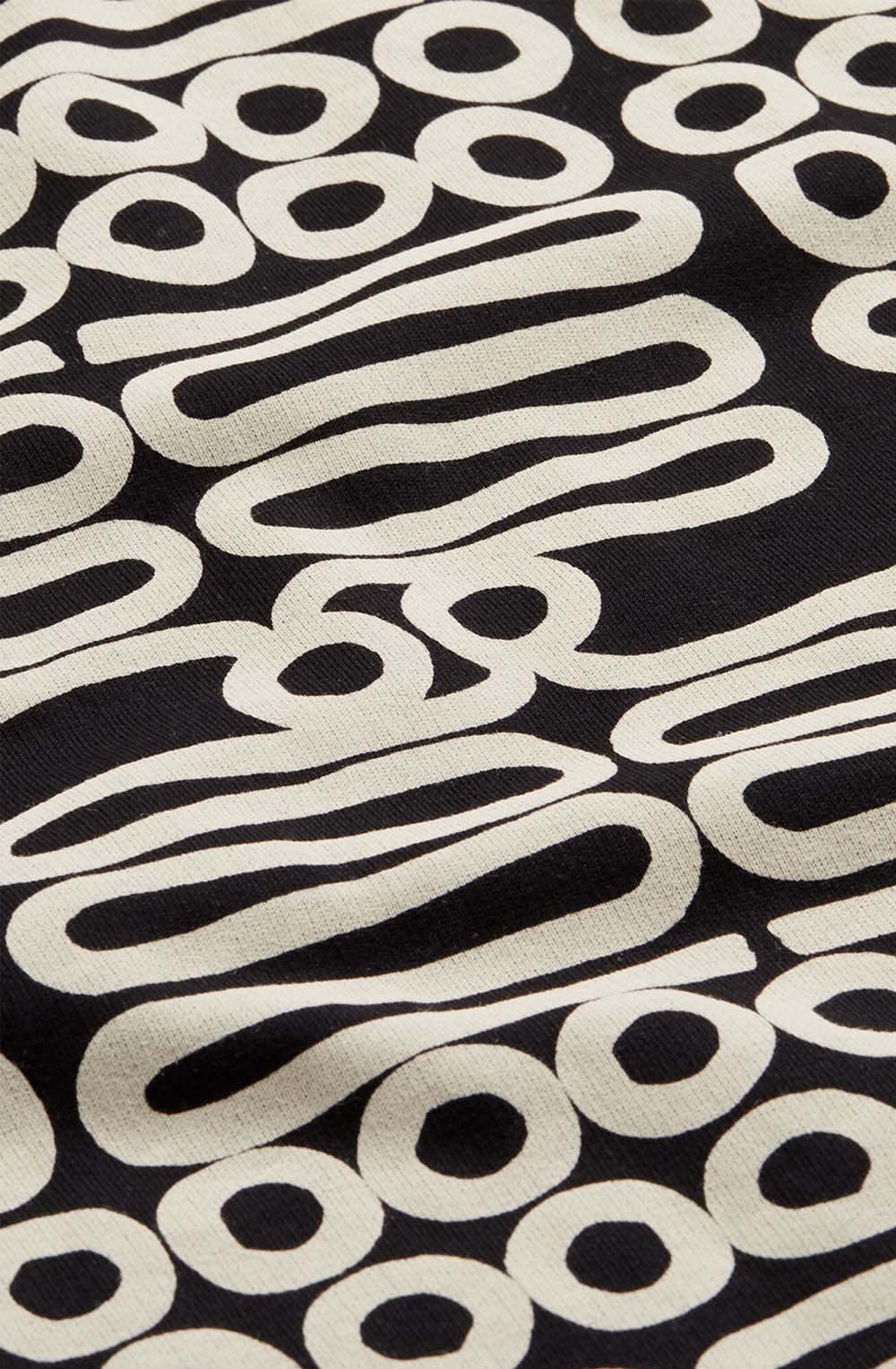 Paba Black Abstract Print Trouser