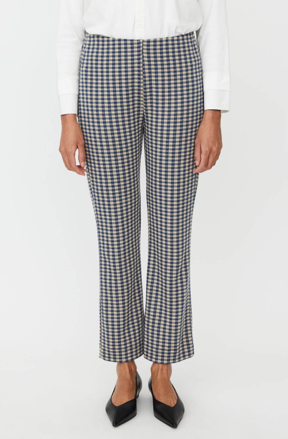 Pabala Incense and Blue Cropped Kick Flare Trousers