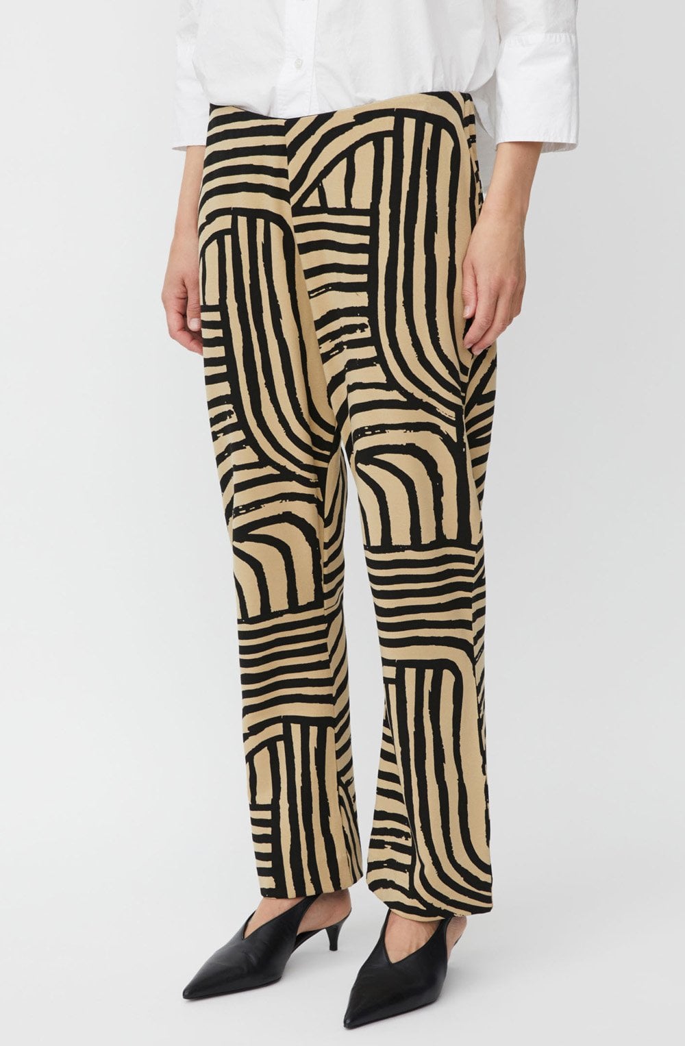 Pabala Travertine Graphic Print Bootcut Trousers
