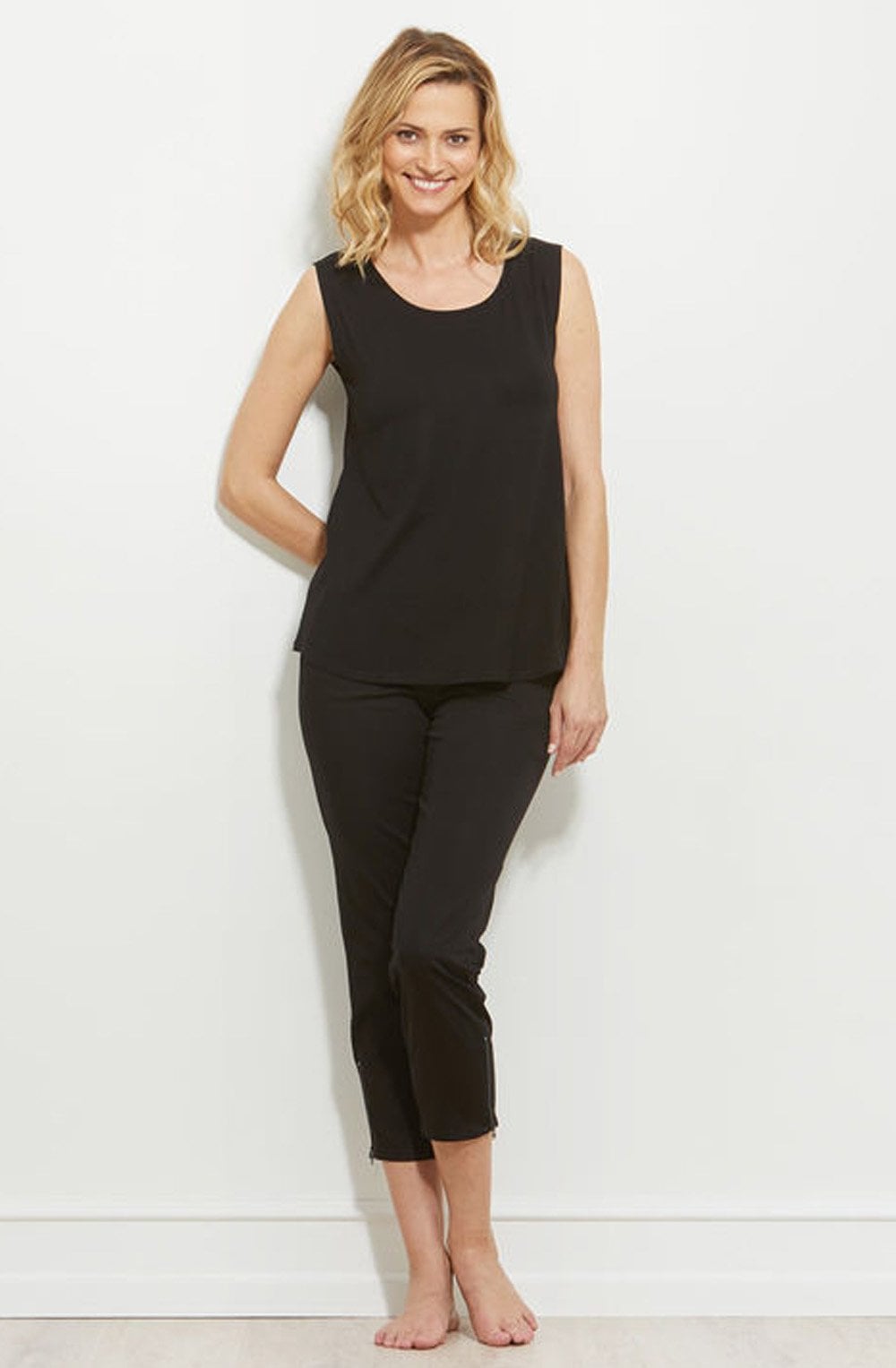Padme Black Cropped Trousers