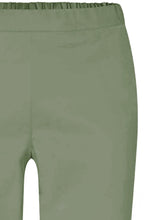 Padme Dark Lichen Green Fitted Cropped Trousers