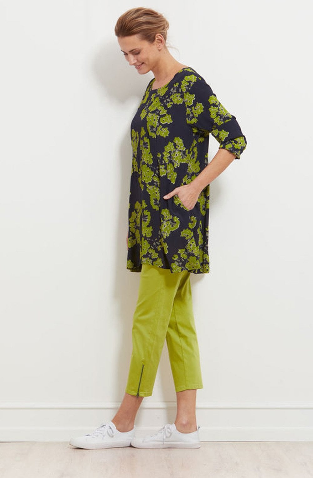 Padme Lime Cropped Trousers