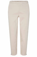 Padme Silver Cloud Beige Cropped Trousers