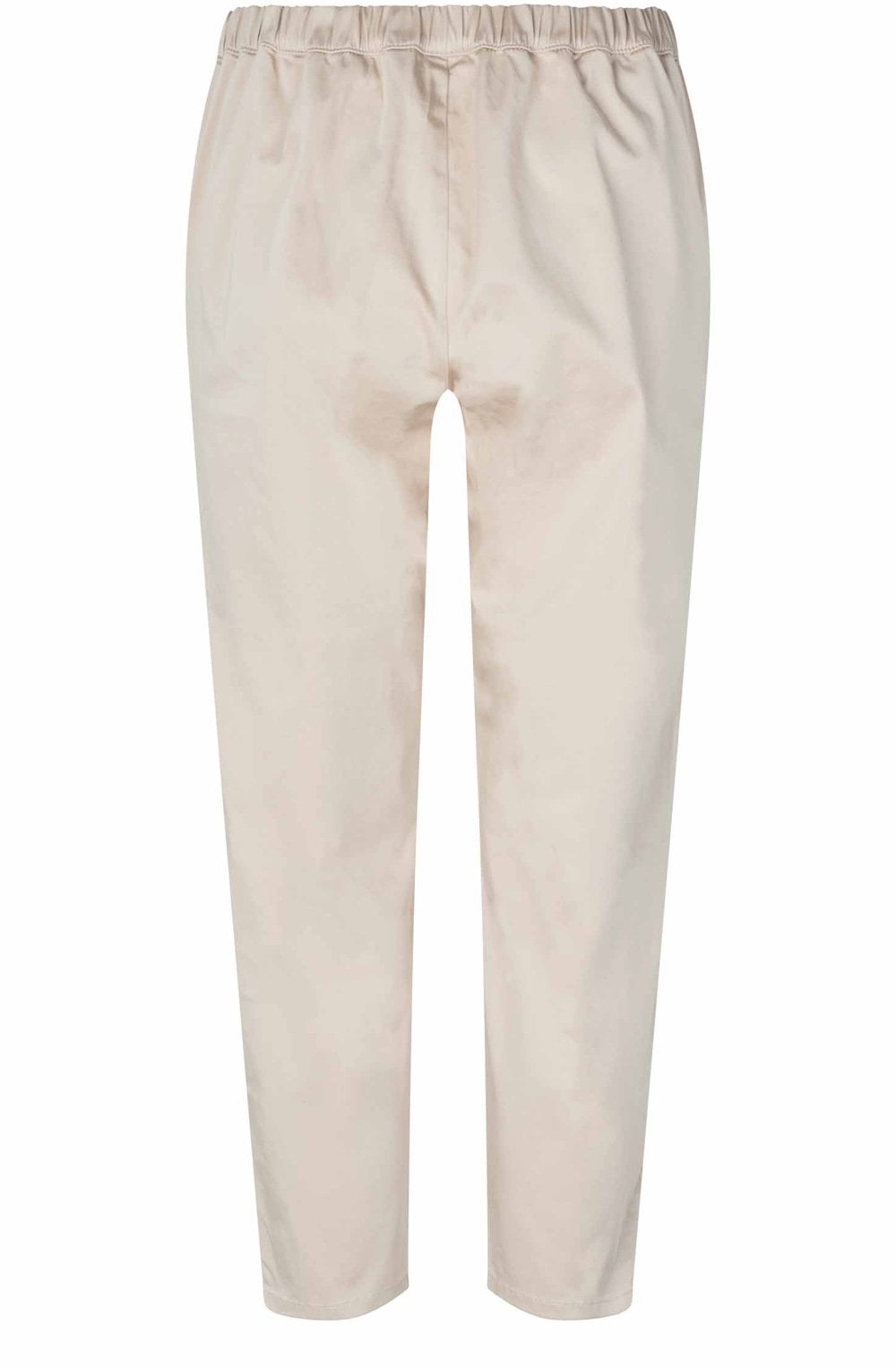 Padme Silver Cloud Beige Cropped Trousers