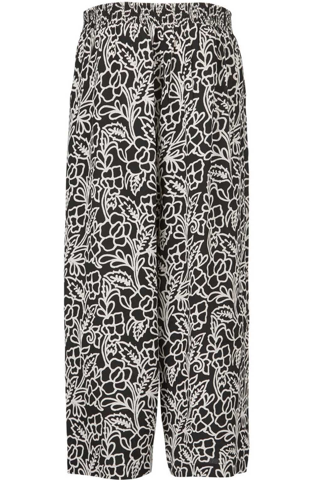 Palia Black floral Print Trousers