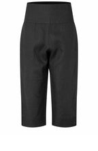 Pallas Black Linen Cropped Trousers