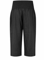 Pallas Black Linen Cropped Trousers
