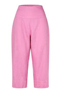 Pallas Pink Linen Cropped Trousers