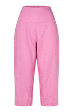 Pallas Pink Linen Cropped Trousers
