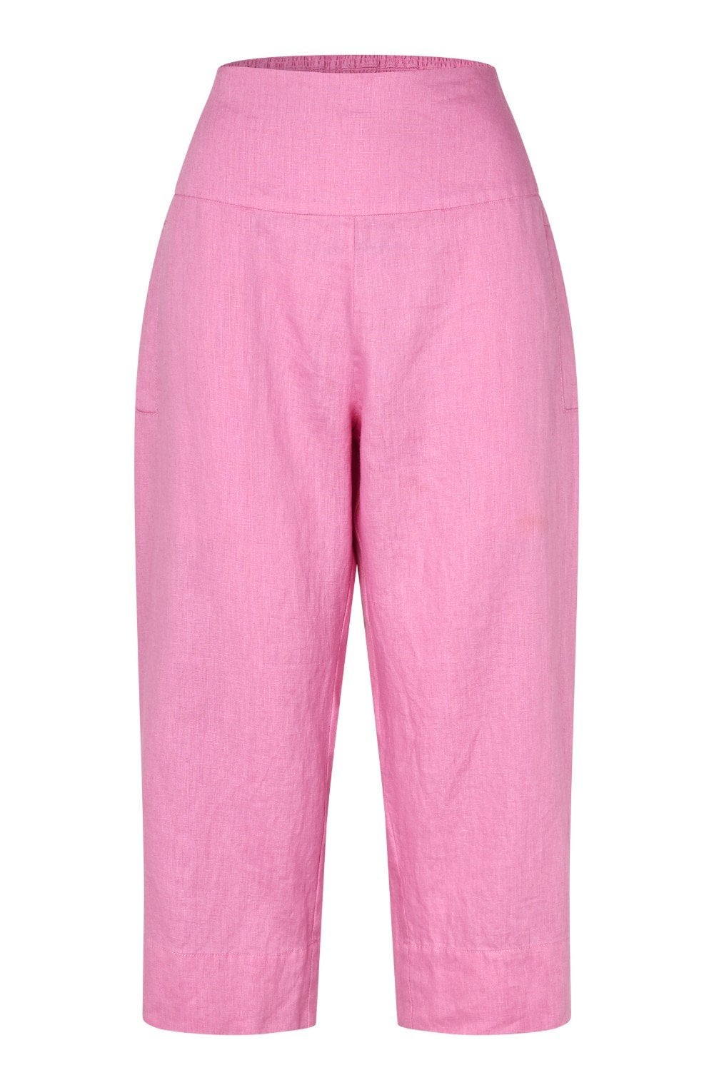 Pallas Pink Linen Cropped Trousers