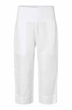 Pallas White Linen Cropped Trousers
