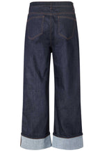 Palvessa Dark Denim Wide Leg Cropped Jeans
