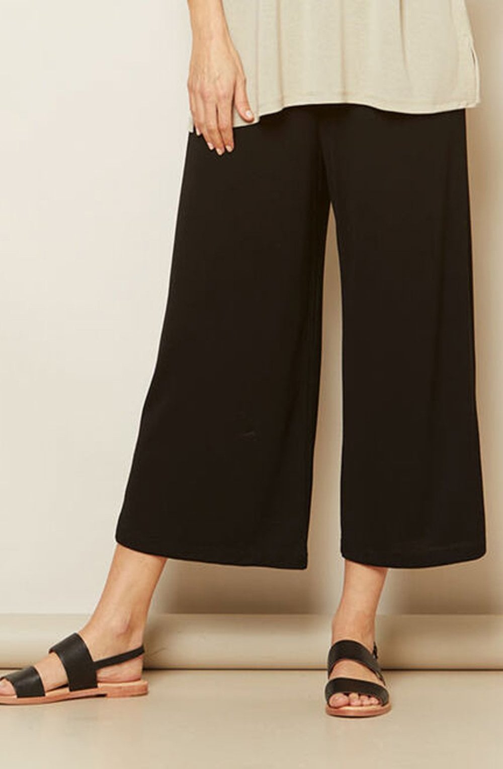 Pam Black Wide Leg Culottes