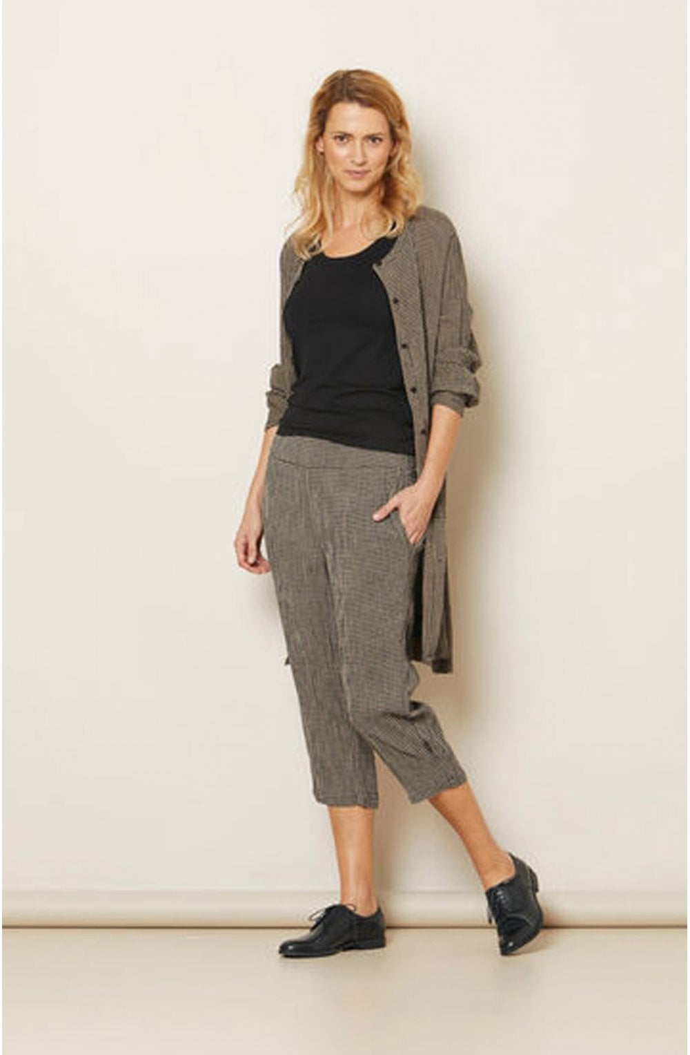 Pan Fine Check Trousers