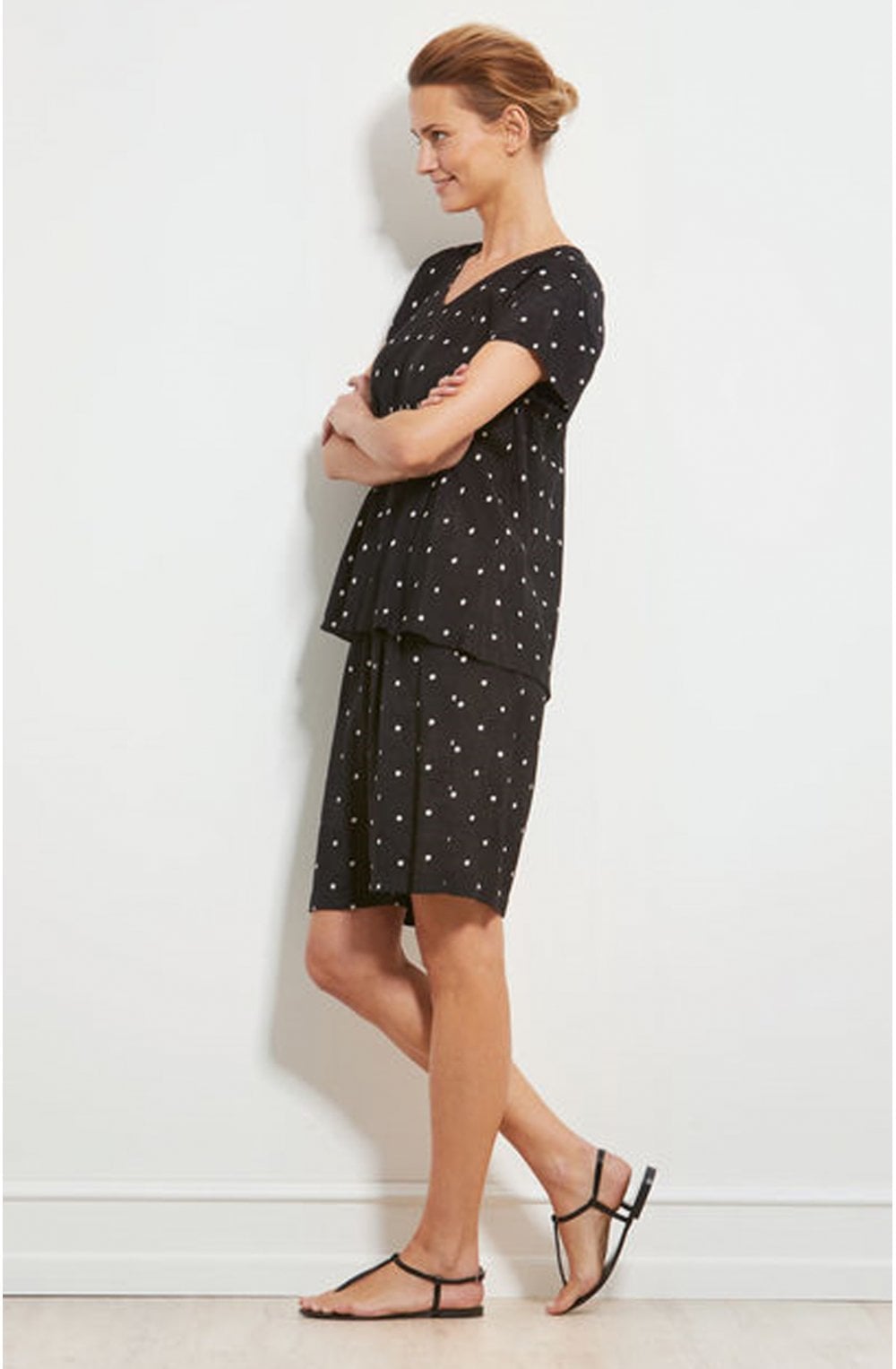 Para Black Spot Print Shorts