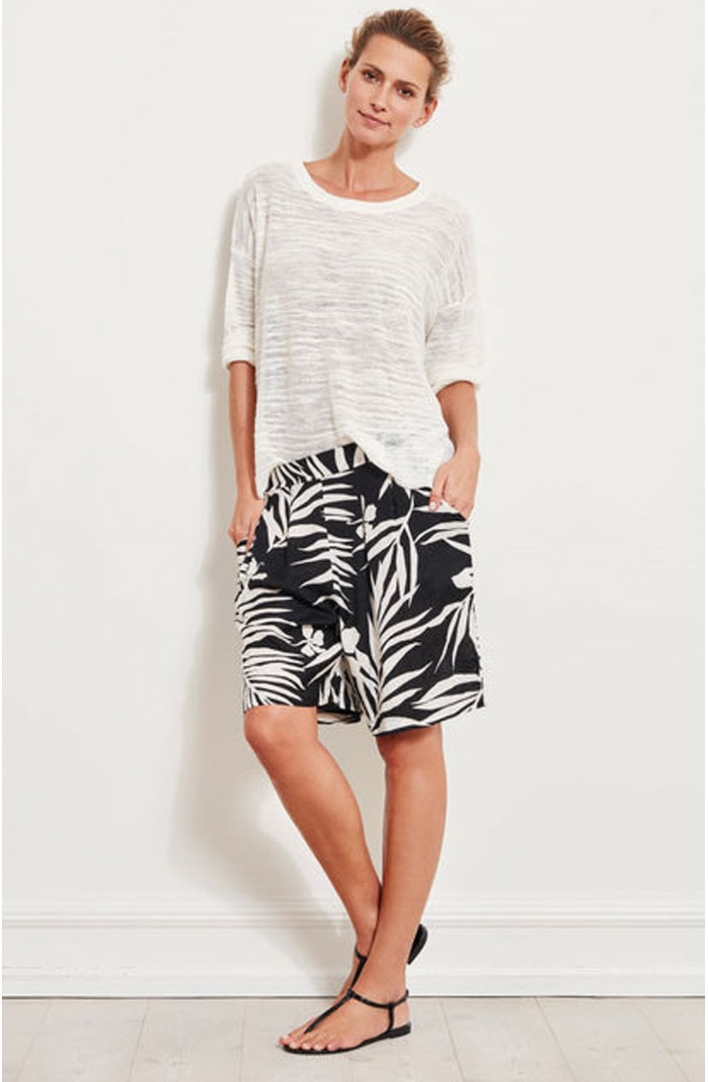 Para Palm Print Shorts