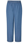 Pari Blue Denim Wide Leg Trousers