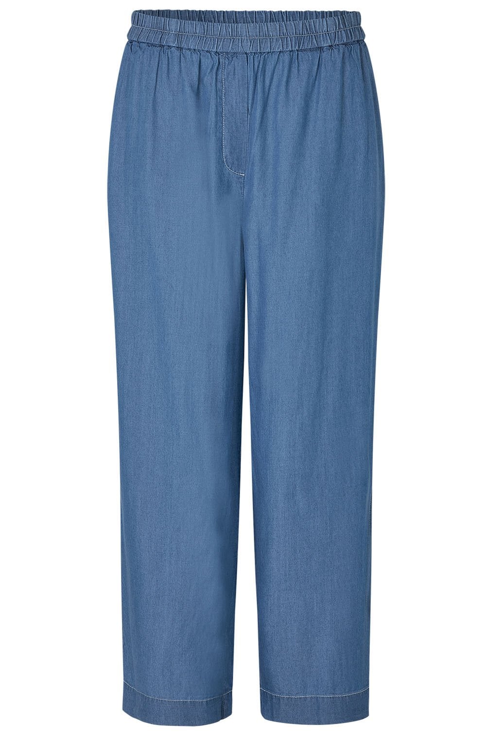 Pari Blue Denim Wide Leg Trousers