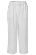 Parini White Linen Trousers