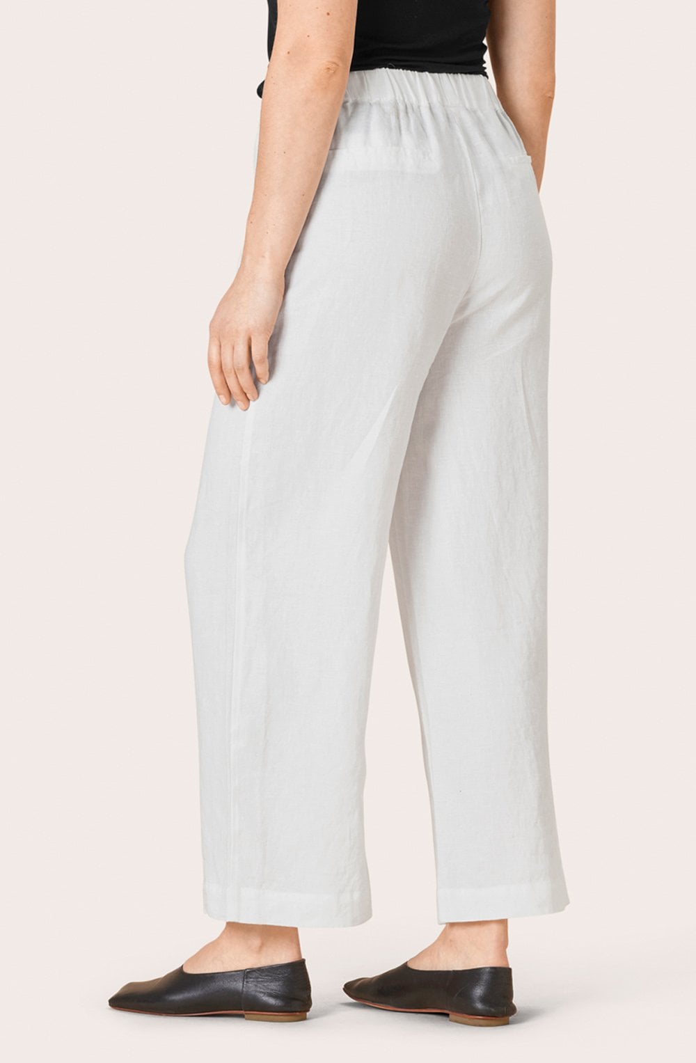Parini White Linen Trousers