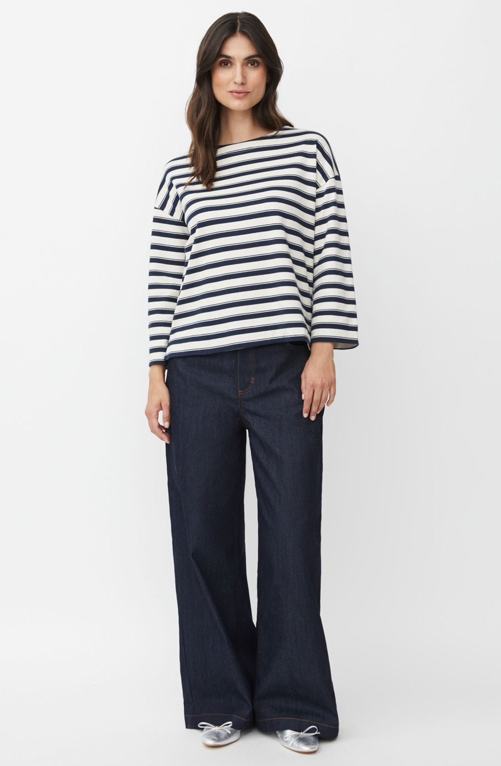 Passang Dark Denim Wide Leg Jeans